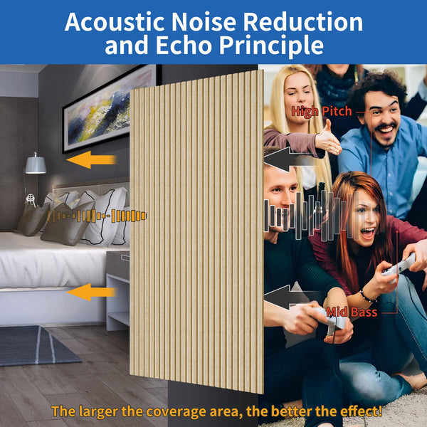 5 Pack Acoustic Panels,47.2x23.6x0.4 inch Acoustical Wall Panels,Large Soundproof Panels,Self-Adhesive Sound proof Panels for Walls,Acoustic Treatment for Recording Studio&Office,Camel
