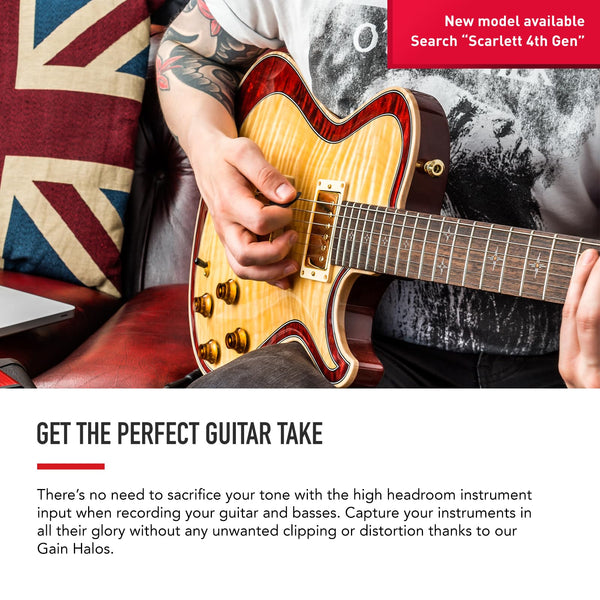 Focusrite Scarlett Solo 3rd Gen USB Audio Interface, for the Guitarist, Vocalist, Podcaster or Producer ? High-Fidelity, Studio Quality Recording, and All the Software You Need to Record