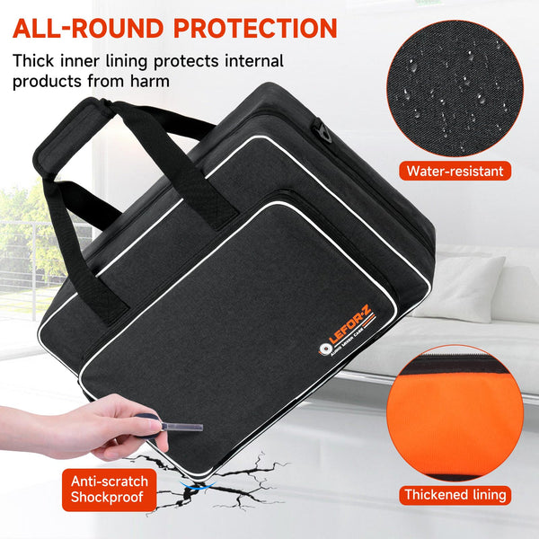 LEFOR·Z Large Audio Mixer Travel Case Compatible with RODECaster Pro,RODECaster Pro II,TC-Helicon GoXLR,Podcast Mixer Case Protective DJ Mixer Storage Bag for Microphones and More Podcast Equipment