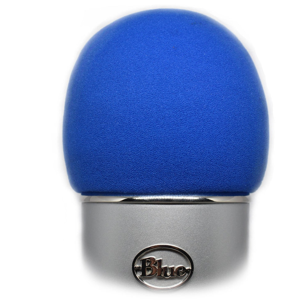 Professional Foam Windscreen for Blue Yeti - Covers Other Large Microphones, such as MXL, Audio Technica and Many More - Quality Sponge Material Makes This The Perfect Pop Filter for your Mic (Blue)