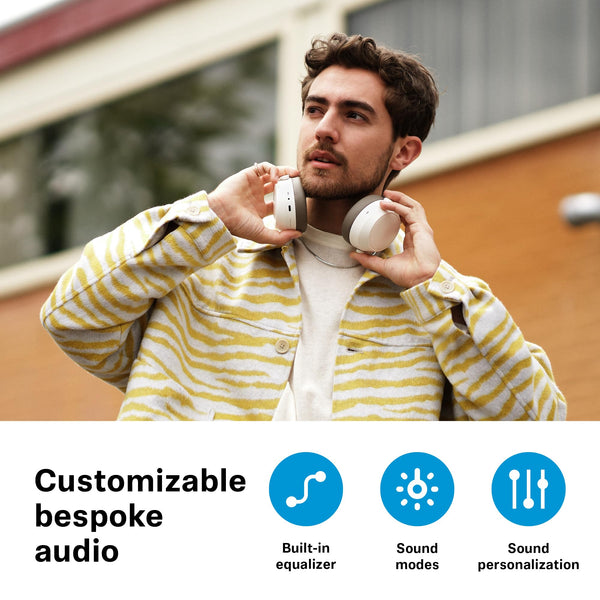 Sennheiser Consumer Audio Momentum 4 Wireless Headphones - Bluetooth Headset for Crystal-Clear Calls with Adaptive Noise Cancellation, 60h Battery Life, Lightweight Folding Design - Black/Copper