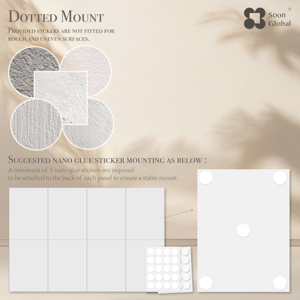 Soon Global 8-Pack Acoustical Wall Panels,48 X 32 Inches Sound Absorbing Panels, Decorative Acoustical Wall Panels, Acoustic Treatment for Recording Studio, Ethereal Illumination