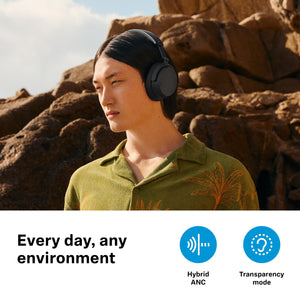 Sennheiser ACCENTUM Wireless Bluetooth Headphones - 50-Hour Battery Life, Audio, Hybrid Noise Cancelling (ANC), All-Day Comfort, Black