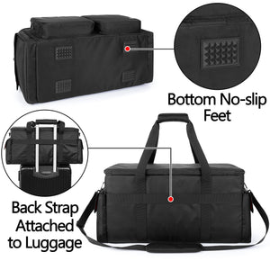Trunab DJ Cable File Bag with Detachable Padded Bottom and Dividers, Travel Gig Bag for Professional DJ Gear, Musical Instrument and Accessories