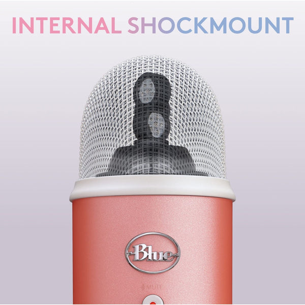 Logitech Creators Blue Yeti USB Microphone for Gaming, Streaming, Podcast, YouTube, Discord, PC, Studio Sound, Plug & Play-Dawn Pink
