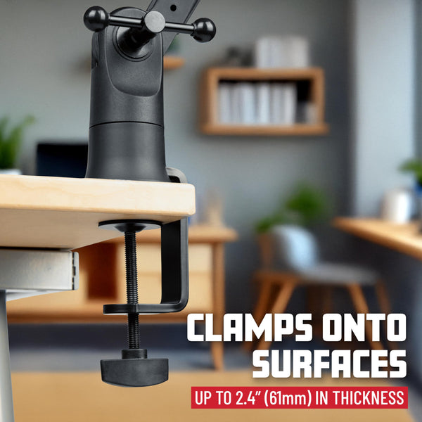 Gator Frameworks Slim Profile Desk-Mounted Mic Stand Boom Arm for Broadcasts, Podcasts, Content Creation, Live Streaming, & Similar Applications (GFWMICBCBM0500)
