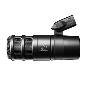 Audio-Technica AT2040 Hypercardioid Dynamic Podcast Microphone (at 2040), XLR,Black & ATH-M20X Professional Studio Monitor Headphones, Black
