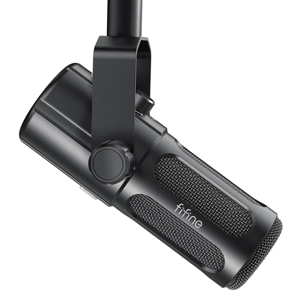 FIFINE Podcast Microphone, USB/XLR Vocal Dynamic Microphone for Recording, Broadcast, Streaming, Studio PC Mic with Frequency Respond Adjustment, Tap-to-Mute, Headphone Monitoring-AmpliTank TANK6