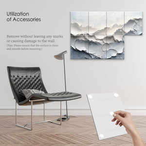 JaneTech 8-Pack Art Acoustic Wall Panels 48x32 Inches Acoustic Treatment Panels- Decorative Soundproof Wall Panels for Studios, Offices, Home, Included Nano Glue Stickers