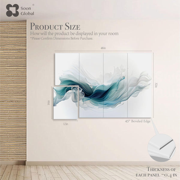 Soon Global 8-Pack Acoustical Wall Panels,48 X 32 Inches Sound Absorbing Panels, Decorative Acoustical Wall Panels, Acoustic Treatment for Recording Studio, Ethereal Illumination