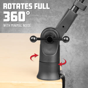 Gator Frameworks Slim Profile Desk-Mounted Mic Stand Boom Arm for Broadcasts, Podcasts, Content Creation, Live Streaming, & Similar Applications (GFWMICBCBM0500)