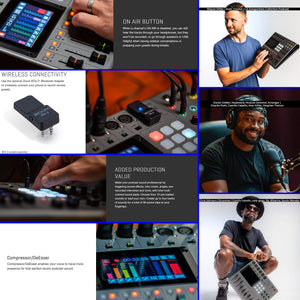 Zoom PodTrak P8 Multitrack Podcast Recorder + 2X Zoom ZDM-1 Podcast Mic + 2X Headphones + 2X Windscreens + 2X Tabletop Stands + 64GB Memory Card + 2X Boom Arms + Cables - Ultimate Podcasting Bundle